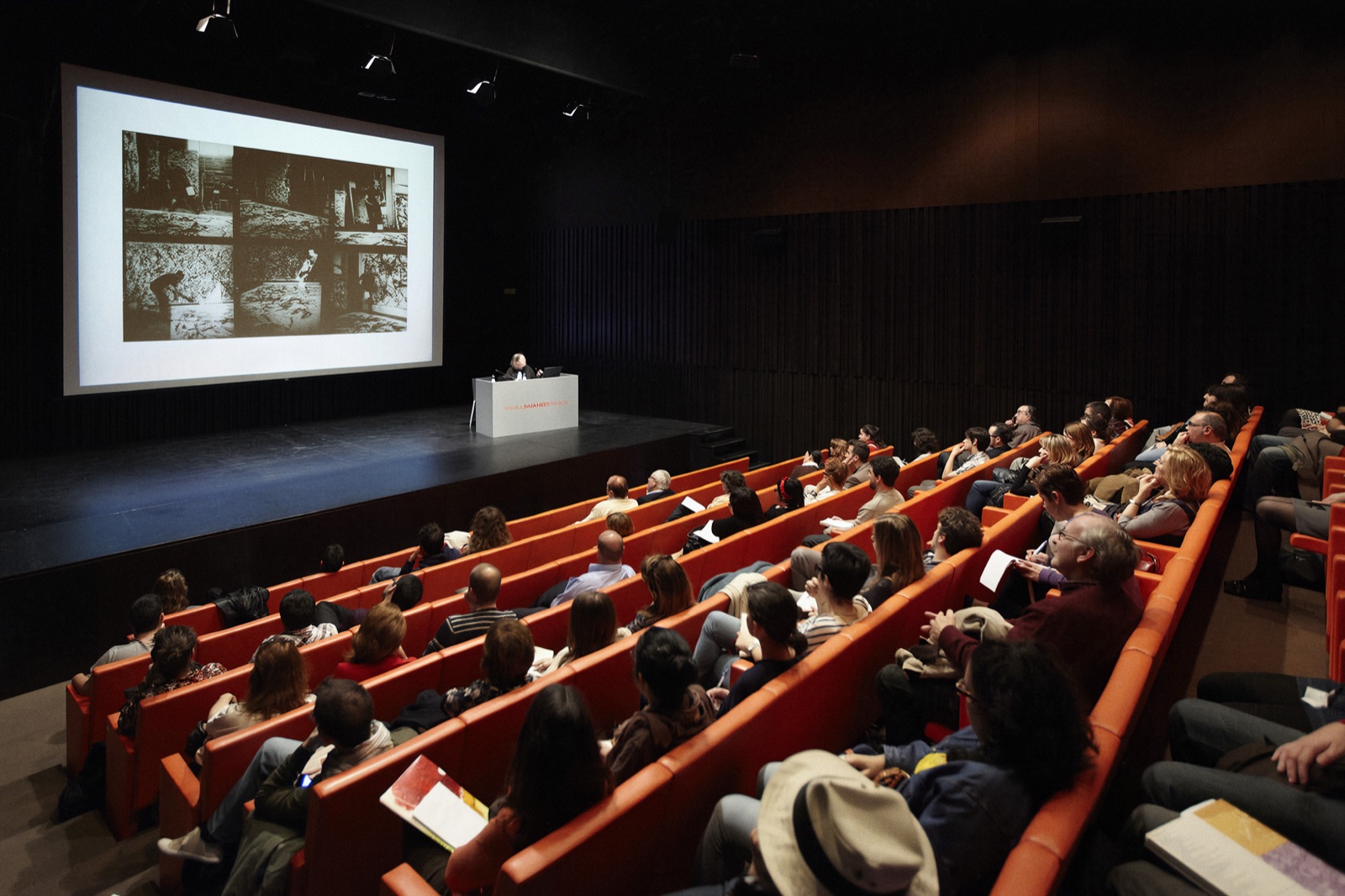 A talk in the museum auditorium